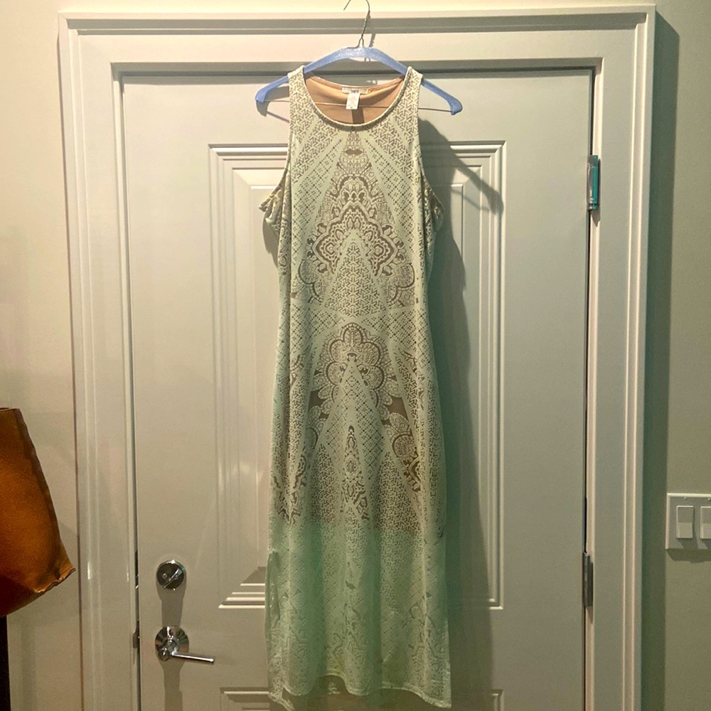 Blueish- Green midi dress